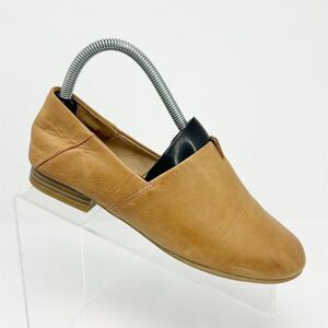 B.O.C. Women's Suree Brown Tan Camel Leather Slip-On Loafers Size 6.5W Casual